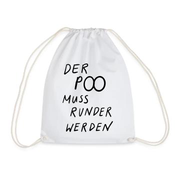 The buttocks must become rounder - Drawstring Bag - white - Front