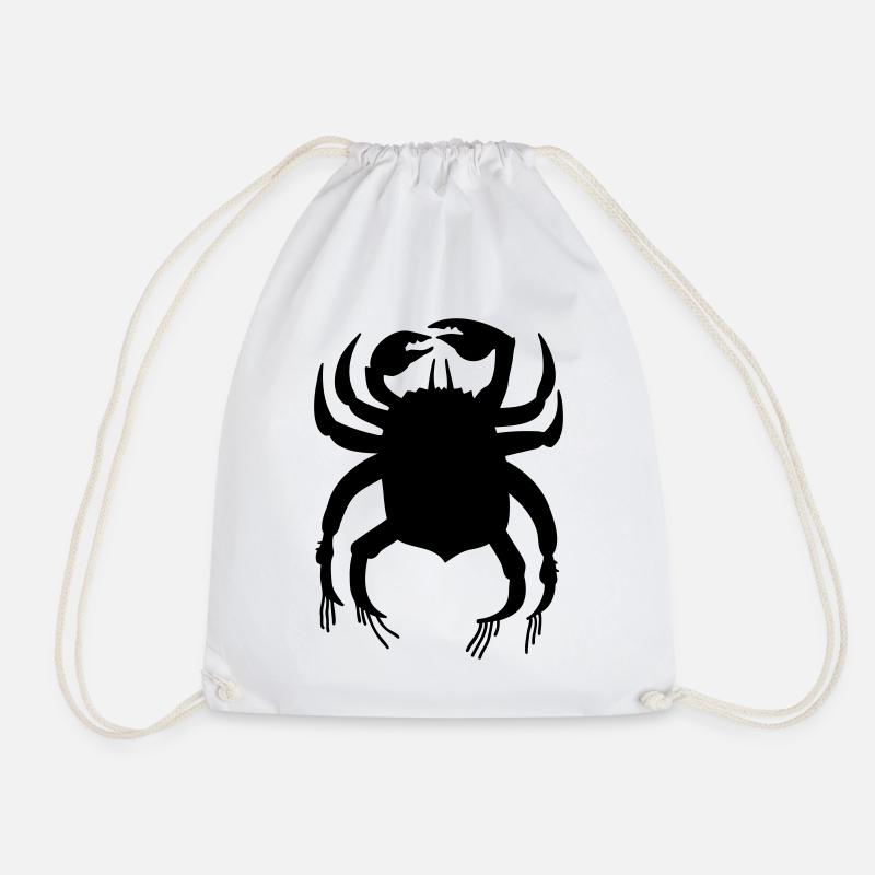 crab - Drawstring Bag - white
