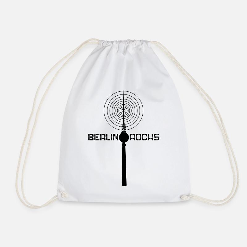 Berlin Rocks - Drawstring Bag - white
