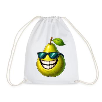 Coole Birne Sommer Obst Süß Sonnenbrille - Turnbeutel - Weiß - Vorne