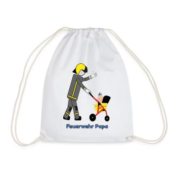 Feuerwehr Papa Kinderheld - Turnbeutel - Weiß - Vorne