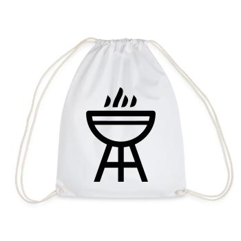 Barbecue - Drawstring Bag - white - Front