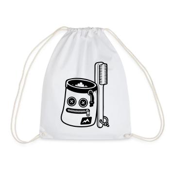 Motif du pinceau à craie en bloc - Sac de sport léger - blanc - Devant