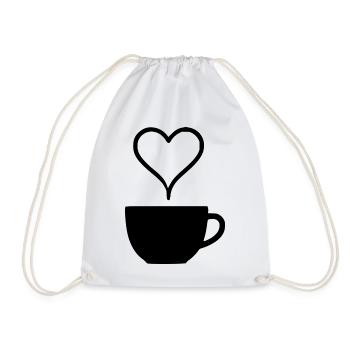 Café Tasse de café Tasse d’espresso Café cadeau - Sac de sport léger - blanc - Devant