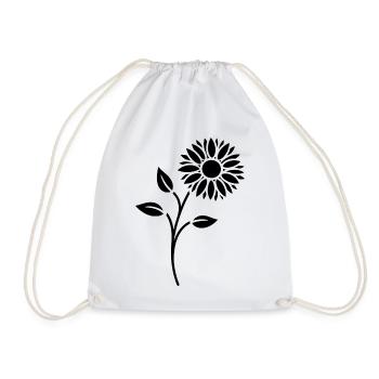 Silhouette de fleurs Art abstrait en fleurs - Sac de sport léger - blanc - Devant