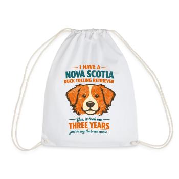 Retro Nova Scotia Duck Tolling Retriever Spruch - Turnbeutel - Weiß - Vorne