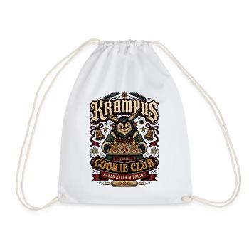 Krampus Cookie Club Baked After Midnight - Drawstring Bag - white - Front