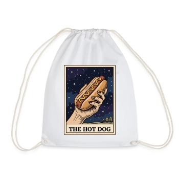 The 4th of July Hot Dog Tarot Card: Funny Hot D - Drawstring Bag - white - Front