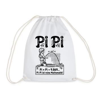 Parabel Pinkeln Mathematik Pi Pi Zahl  - Turnbeutel - Weiß - Vorne