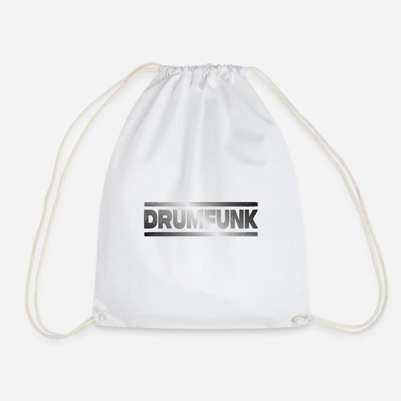 Drumfunk DNB Drum and Bass Junglist - Turnbeutel - Weiß