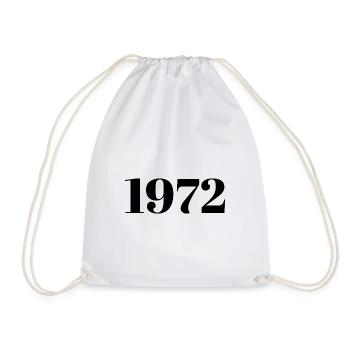 1972 Vintage 1972 Retro 1972 Anniversary 1972 - Drawstring Bag - white - Front