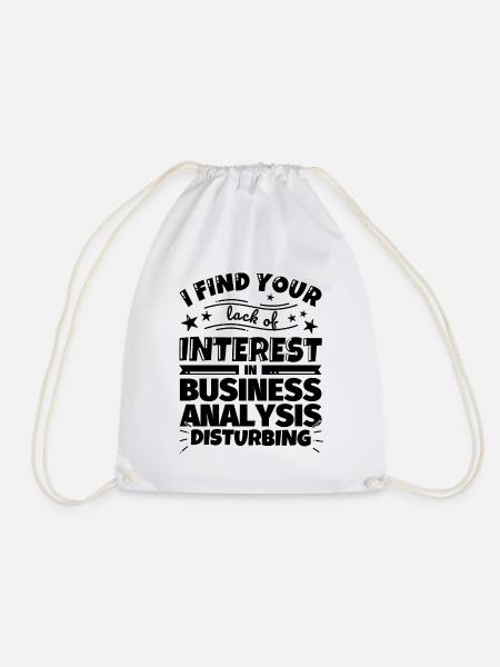 Business-Analyse lustiges Geschenk - Turnbeutel - Weiß