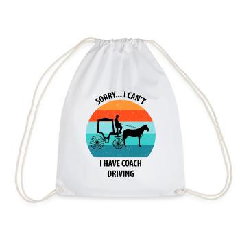 Calèche de cocher Calèche tirée par des chevaux Calèche - Sac de sport léger - blanc - Devant