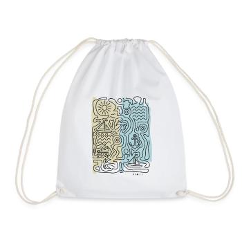 Buzzer vibes (colored) - Drawstring Bag - white - Front