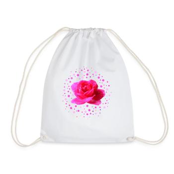 rose rose fête des mères - Sac de sport léger - blanc - Devant