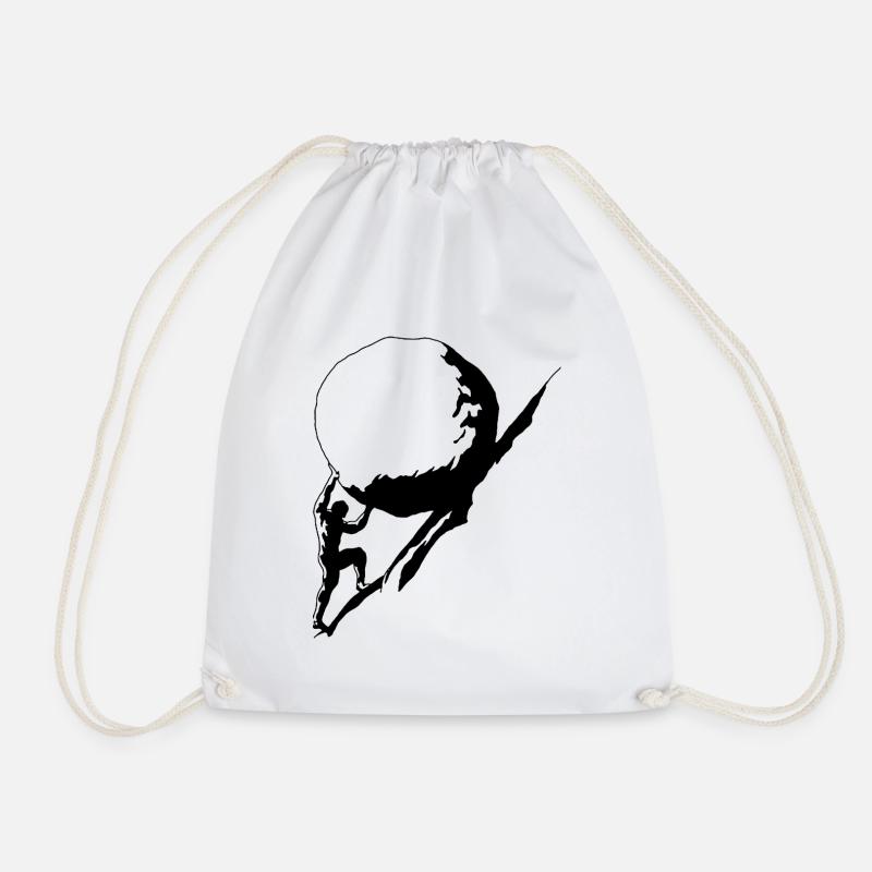 Strong man - Drawstring Bag - white