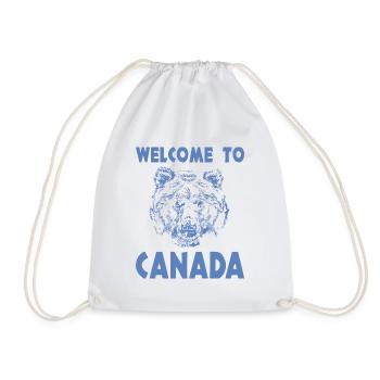 Welcome to Canada - Drawstring Bag - white - Front