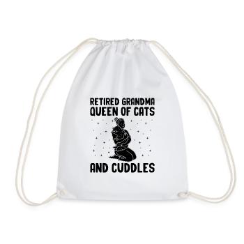 Amoureux des chats Grand-mère retraitée Retraité Propriétaire de chat Chat - Sac de sport léger - blanc - Devant