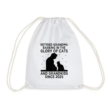 Amoureux des chats Grand-mère retraitée Retraité Propriétaire de chat Chat - Sac de sport léger - blanc - Devant