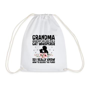 Amoureux des chats Grand-mère retraitée Retraité Propriétaire de chat Chat - Sac de sport léger - blanc - Devant