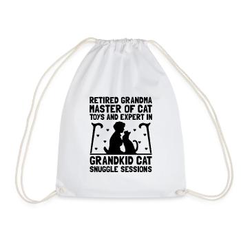 Amoureux des chats Grand-mère retraitée Retraité Propriétaire de chat Chat - Sac de sport léger - blanc - Devant