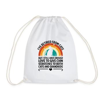 Amoureux des chats Grand-mère retraitée Retraité Propriétaire de chat Chat - Sac de sport léger - blanc - Devant