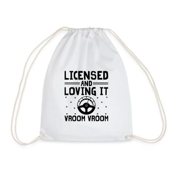 Driving License Passed New Driver Permit Driving S - Drawstring Bag - white - Front