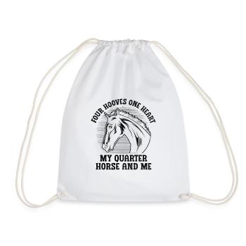 American Quarter Horse Equestrian Horse Lover Hors - Drawstring Bag - white - Front