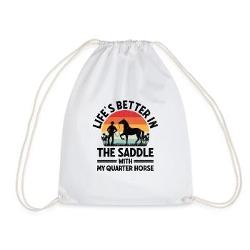 American Quarter Horse Equestrian Horse Lover Hors - Sac de sport léger - blanc - Devant