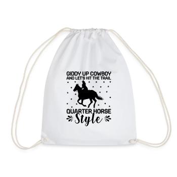 American Quarter Horse Equestrian Horse Lover Hors - Drawstring Bag - white - Front