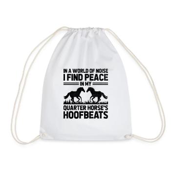 American Quarter Horse Equestrian Horse Lover Hors - Drawstring Bag - white - Front