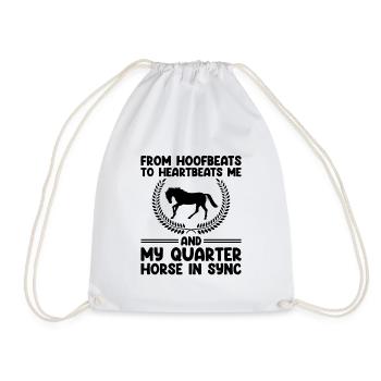 American Quarter Horse Equestrian Horse Lover Hors - Drawstring Bag - white - Front