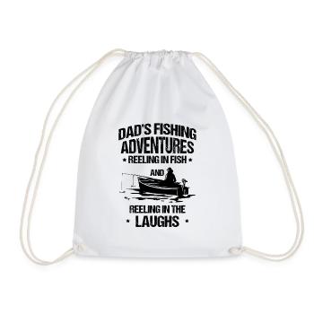 Pêche Papa Papa Pêcheur Childern Drôle Poisson Alors - Sac de sport léger - blanc - Devant