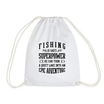 Pêche Papa Papa Pêcheur Childern Drôle Poisson Alors - Sac de sport léger - blanc - Devant