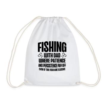 Pêche Papa Papa Pêcheur Childern Drôle Poisson Alors - Sac de sport léger - blanc - Devant