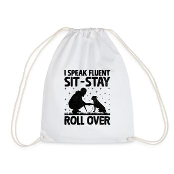 Dresseur de chiens Dressage de chiens Dressage de chiens Soins aux animaux de compagnie Pr - Sac de sport léger - blanc - Devant