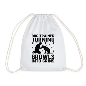 Dresseur de chiens Dressage de chiens Dressage de chiens Soins aux animaux de compagnie Pr - Sac de sport léger - blanc - Devant