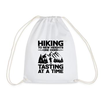 Hiking Hiker Nature Trekking Outdoor Mountaineerin - Drawstring Bag - white - Front