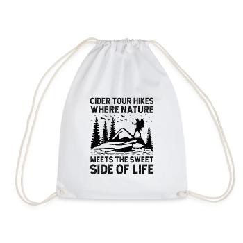 iking Outdoor Nature Hiker Trekking Mountaineering - Drawstring Bag - white - Front