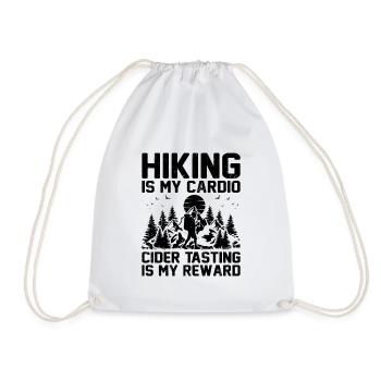 iking Outdoor Nature Hiker Trekking Mountaineering - Drawstring Bag - white - Front