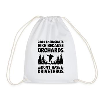 iking Outdoor Nature Hiker Trekking Mountaineering - Drawstring Bag - white - Front