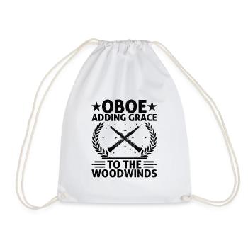 Oboe Player Oboe Basoonist Marching Band Instrumen - Drawstring Bag - white - Front