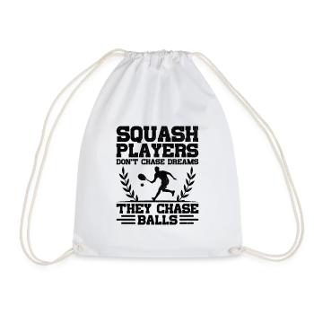 Squashspieler Squash-Tennisspieler Raquetball-Spor - Turnbeutel - Weiß - Vorne