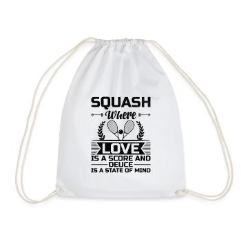 Squashspieler Squash Tennisspieler Raquetball Spor - Turnbeutel - Weiß - Vorne