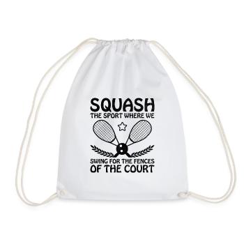 Squashspieler Squash-Tennisspieler Raquetball-Spor - Turnbeutel - Weiß - Vorne