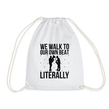 Marching Band Sayings Funny Marching Instruments - Drawstring Bag - white - Front