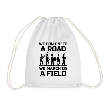 Marching Band Sayings Funny Marching Instruments - Drawstring Bag - white - Front