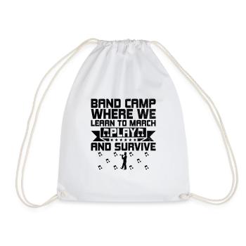 Marching Band Sayings Funny Marching Instruments - Drawstring Bag - white - Front
