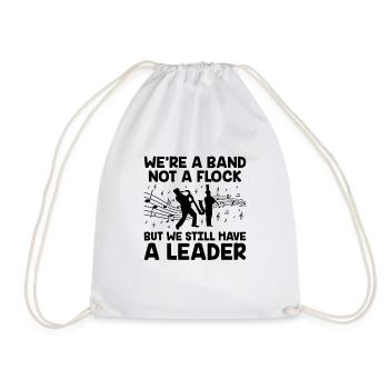 Marching Band Sayings Funny Marching Instruments - Drawstring Bag - white - Front