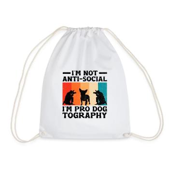 Dog Lover Photography Loves Dog Photographer Dogs - Drawstring Bag - white - Front